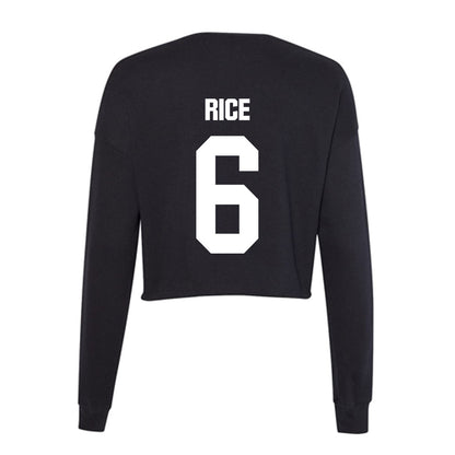 Davidson - NCAA Baseball : Aidan Rice - Women's Cropped Crew Fleece-1