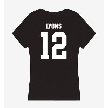 Davidson - NCAA Football : Christian Lyons - Women's V-Neck T-Shirt-1