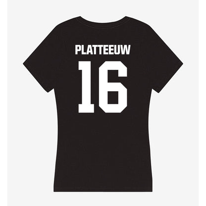 Davidson - NCAA Men's Basketball : Ian Platteeuw - Women's V-Neck T-Shirt-1