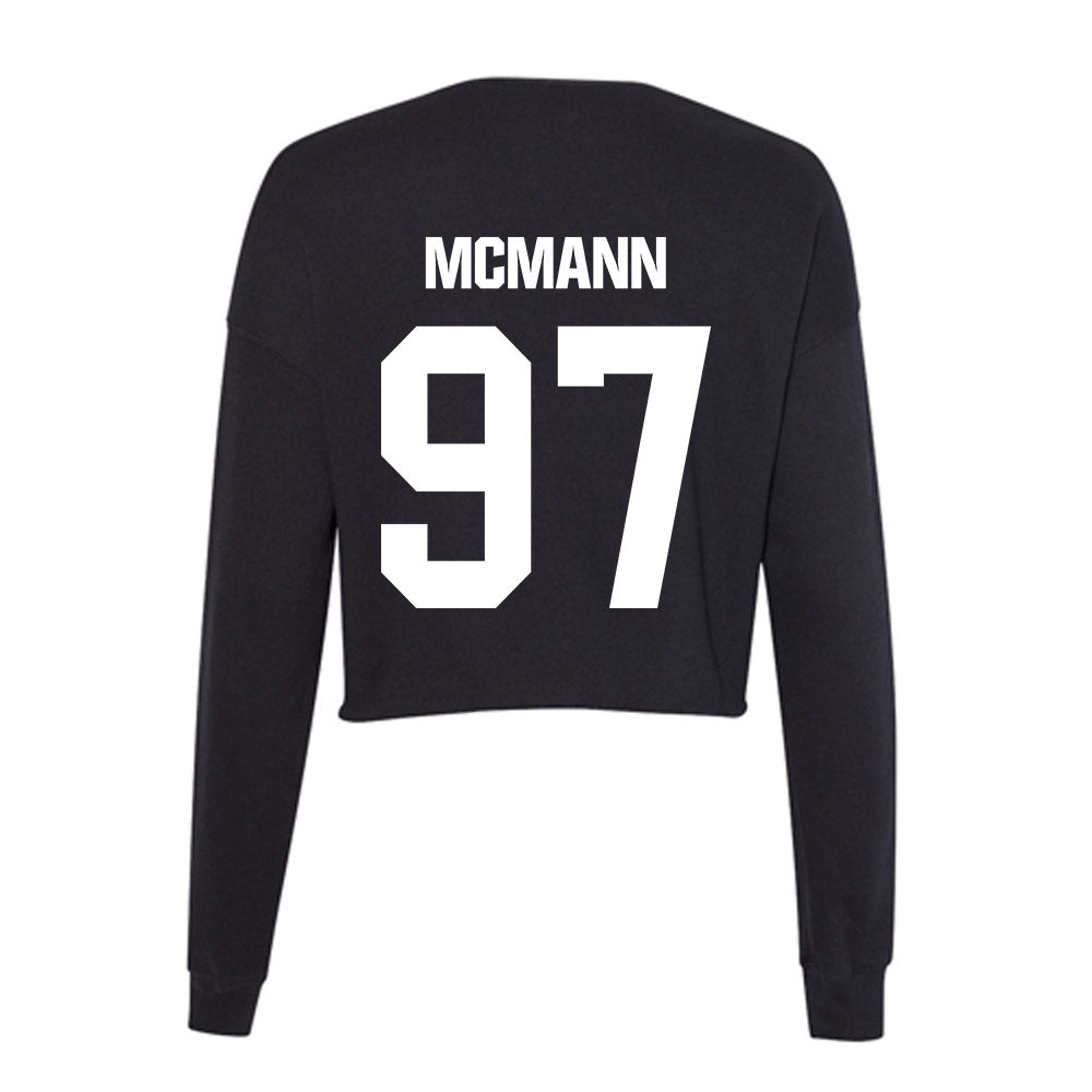 Davidson - NCAA Football : Liam McMann - Women's Cropped Crew Fleece-1