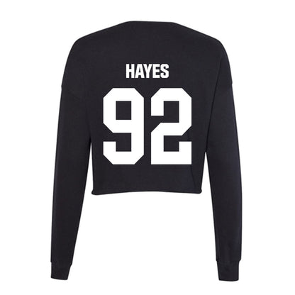 Davidson - NCAA Football : Christian Hayes - Women's Cropped Crew Fleece-1