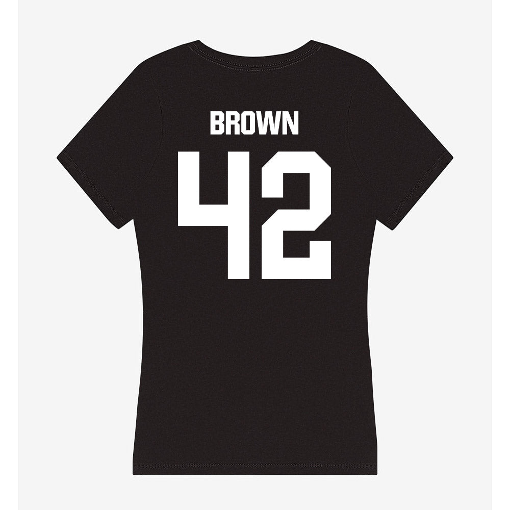 Davidson - NCAA Football : Dallas Brown - Women's V-Neck T-Shirt-1