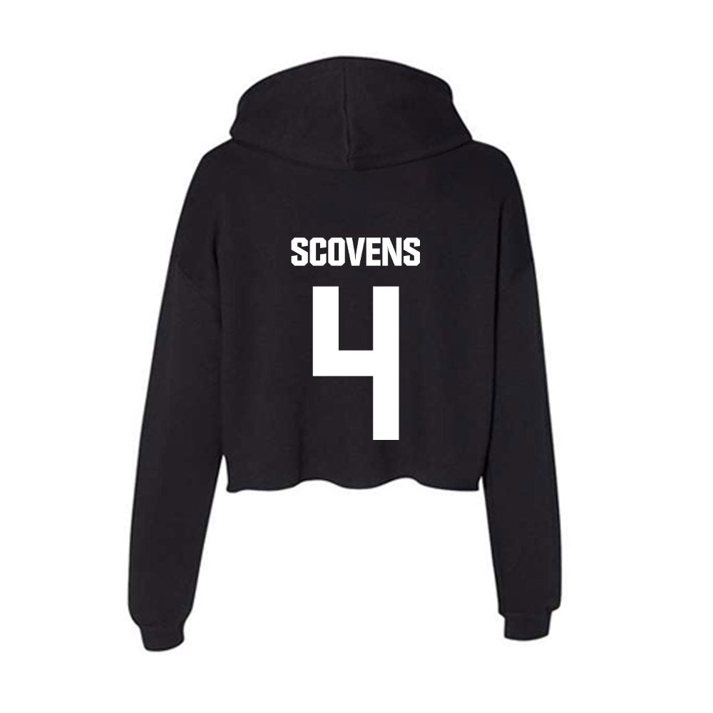 Davidson - NCAA Men's Basketball : Josh Scovens - Women's Crop Fleece Hoodie-1