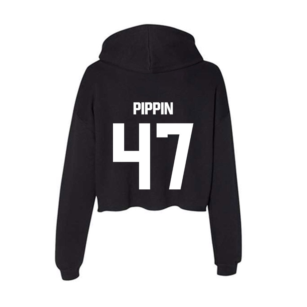 Davidson - NCAA Football : Nash Pippin - Women's Crop Fleece Hoodie-1