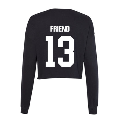 Davidson - NCAA Baseball : Jacob Friend - Women's Cropped Crew Fleece-1
