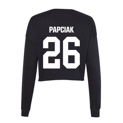 Davidson - NCAA Baseball : Will Papciak - Women's Cropped Crew Fleece-1