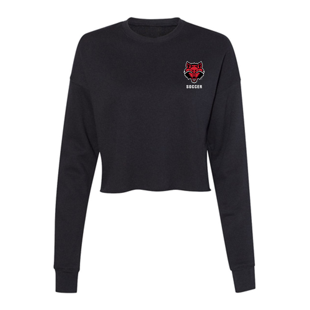 Arkansas State - NCAA Women's Soccer : Omamuzo Edafe - Women's Cropped Crew Fleece-0