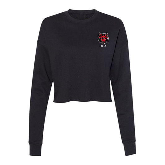 Arkansas State - NCAA Men's Golf : Chris Somerfield - Women's Cropped Crew Fleece-0