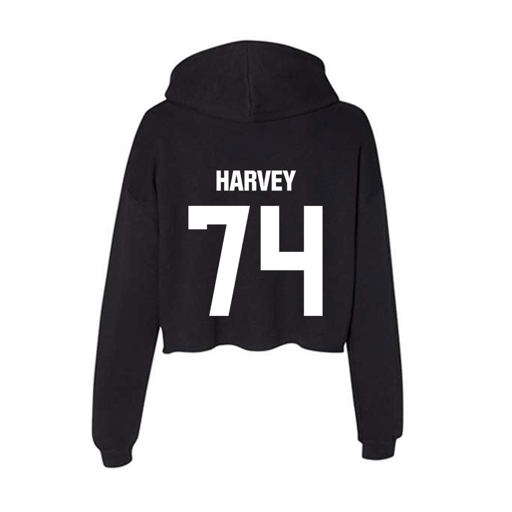 NMSU - NCAA Football : Elijah Harvey - Women's Crop Fleece Hoodie-1