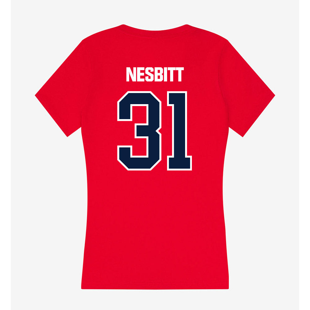 Liberty - NCAA Softball : Caitlyn Nesbitt - Women's V-Neck T-Shirt-1