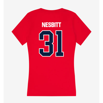 Liberty - NCAA Softball : Caitlyn Nesbitt - Women's V-Neck T-Shirt-1