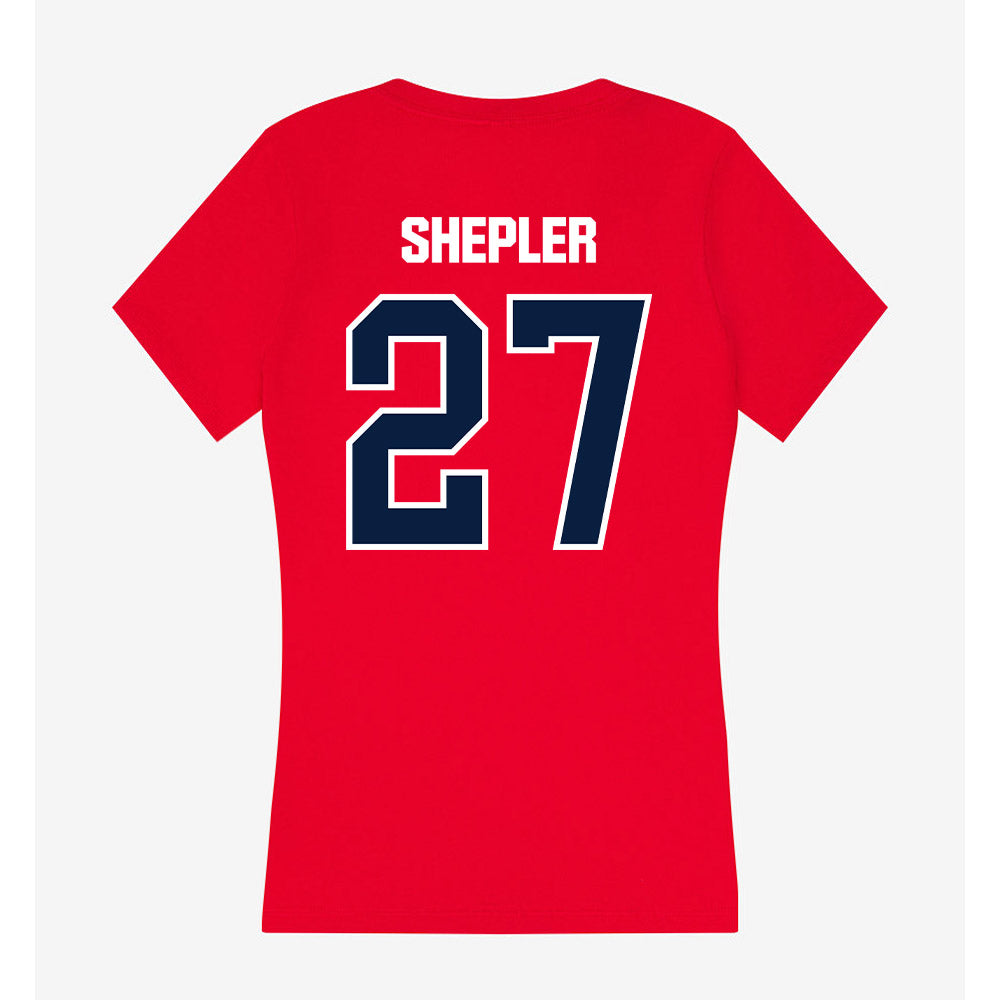 Liberty - NCAA Football : Clay Shepler - Women's V-Neck T-Shirt-1