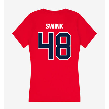 Liberty - NCAA Baseball : Josh Swink - Women's V-Neck T-Shirt-1