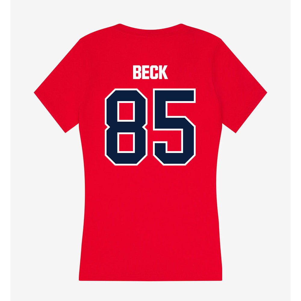 Liberty - NCAA Football : Brayden Beck - Women's V-Neck T-Shirt-1