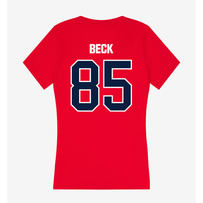 Liberty - NCAA Football : Brayden Beck - Women's V-Neck T-Shirt-1