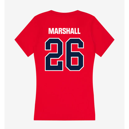 Liberty - NCAA Women's Lacrosse : Megan Marshall - Women's V-Neck T-Shirt-1