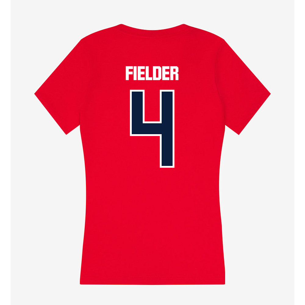 Liberty - NCAA Women's Volleyball : Addie Fielder - Women's V-Neck T-Shirt-1