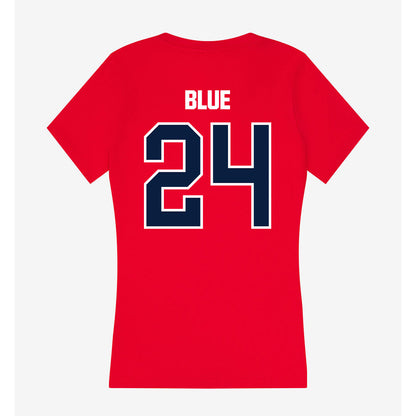 Liberty - NCAA Football : Vaughn Blue - Women's V-Neck T-Shirt-1