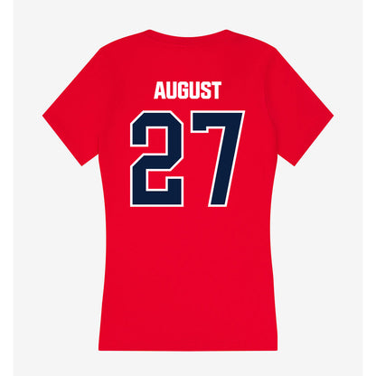 Liberty - NCAA Baseball : Tyler August - Women's V-Neck T-Shirt-1