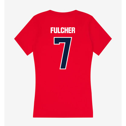 Liberty - NCAA Softball : Aubrey Fulcher - Women's V-Neck T-Shirt-1