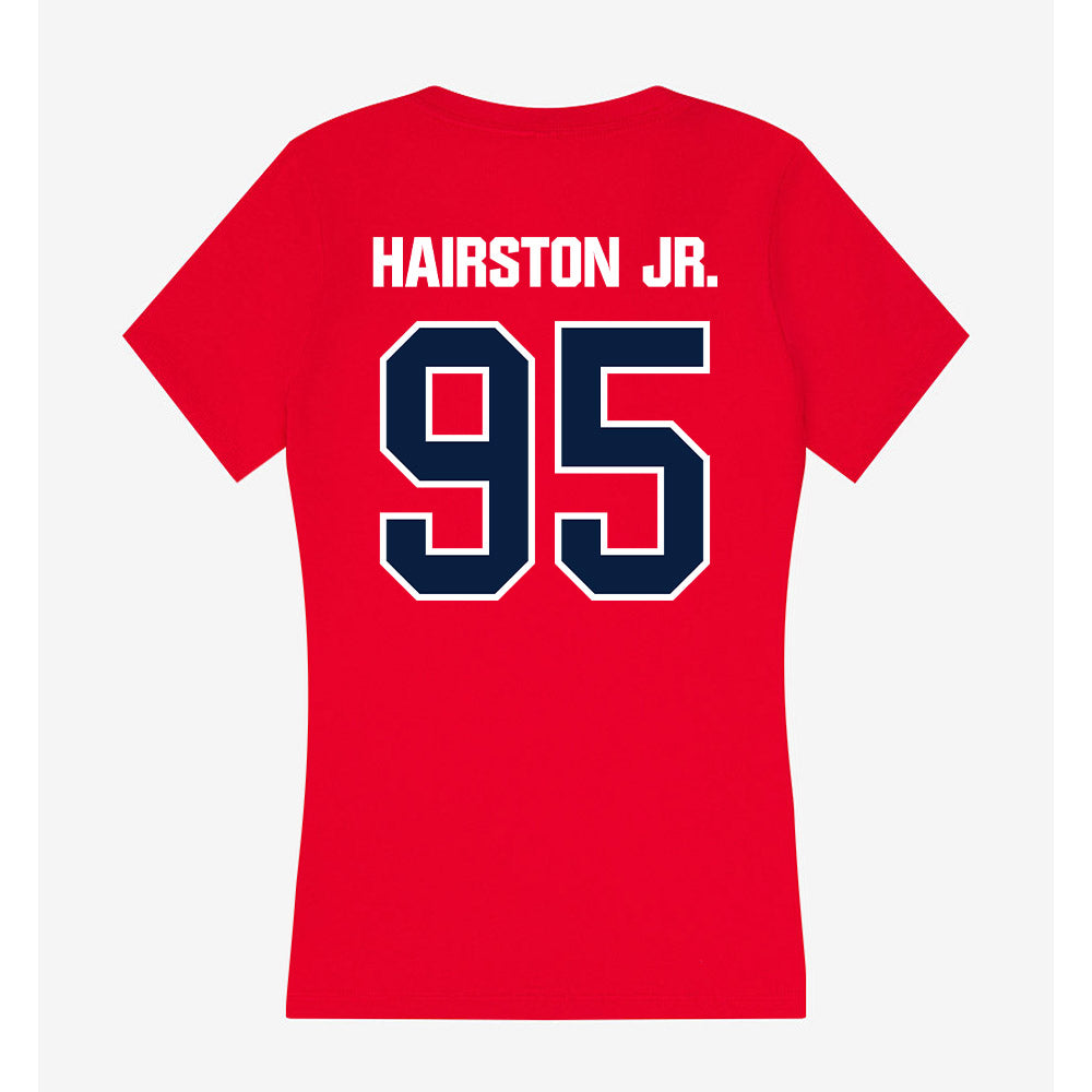 Liberty - NCAA Football : Jeffrey Hairston Jr. - Women's V-Neck T-Shirt-1