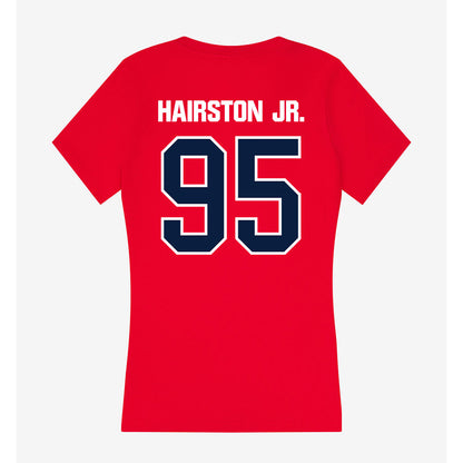 Liberty - NCAA Football : Jeffrey Hairston Jr. - Women's V-Neck T-Shirt-1