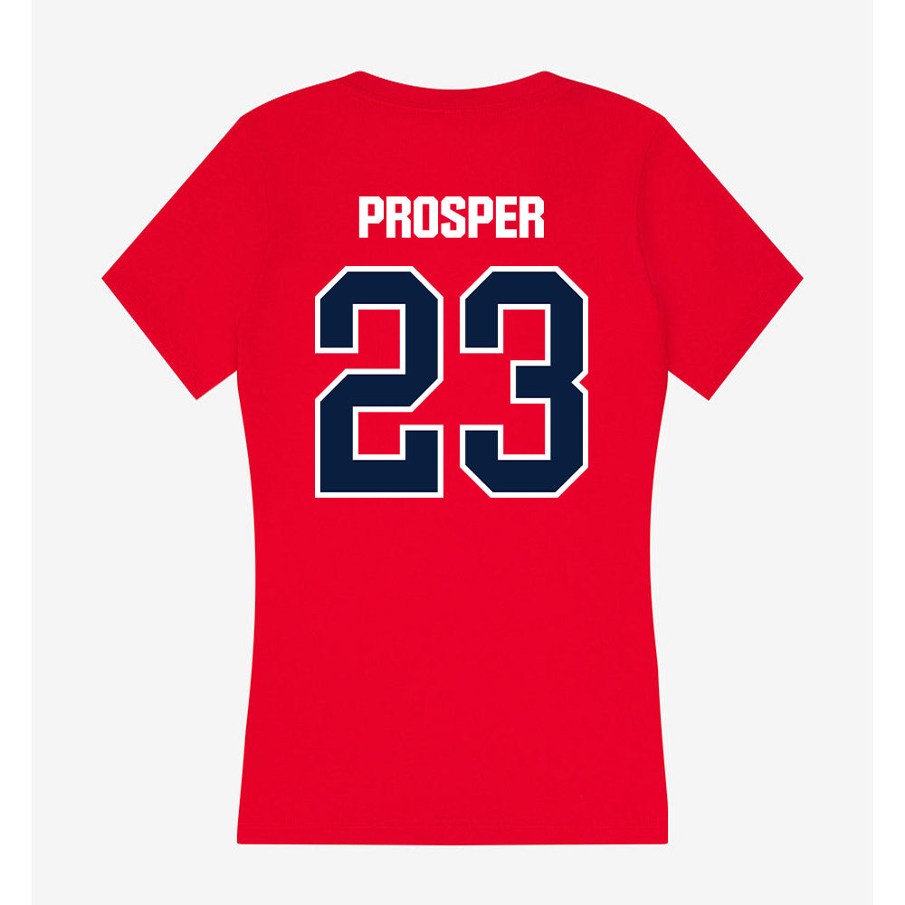 Liberty - NCAA Women's Lacrosse : Delainy Prosper - Women's V-Neck T-Shirt-1