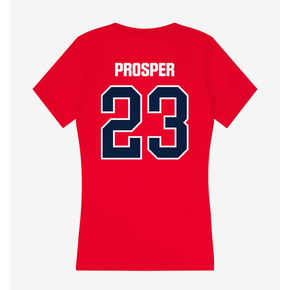 Liberty - NCAA Women's Lacrosse : Delainy Prosper - Women's V-Neck T-Shirt-1