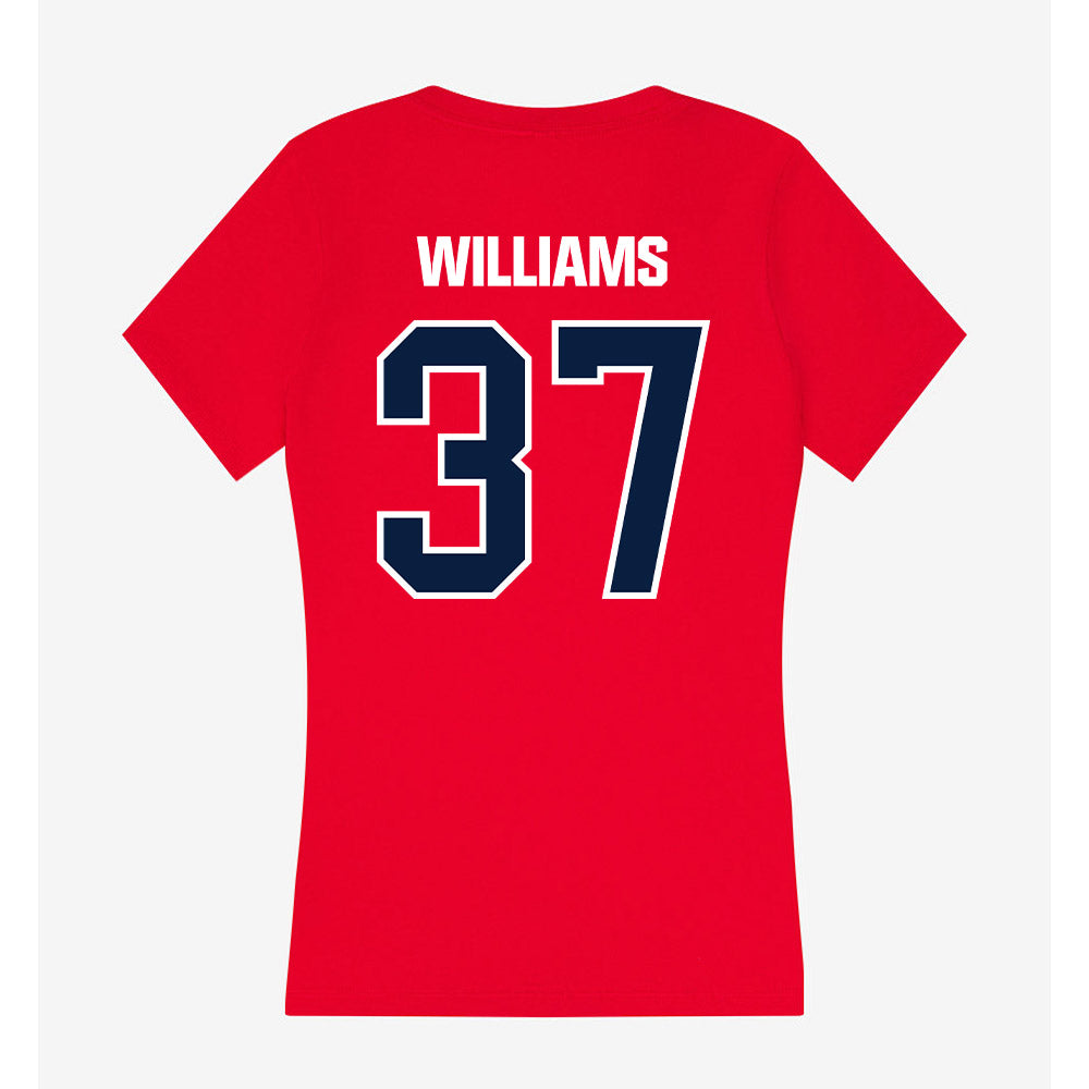 Liberty - NCAA Baseball : Spencer Williams - Women's V-Neck T-Shirt-1
