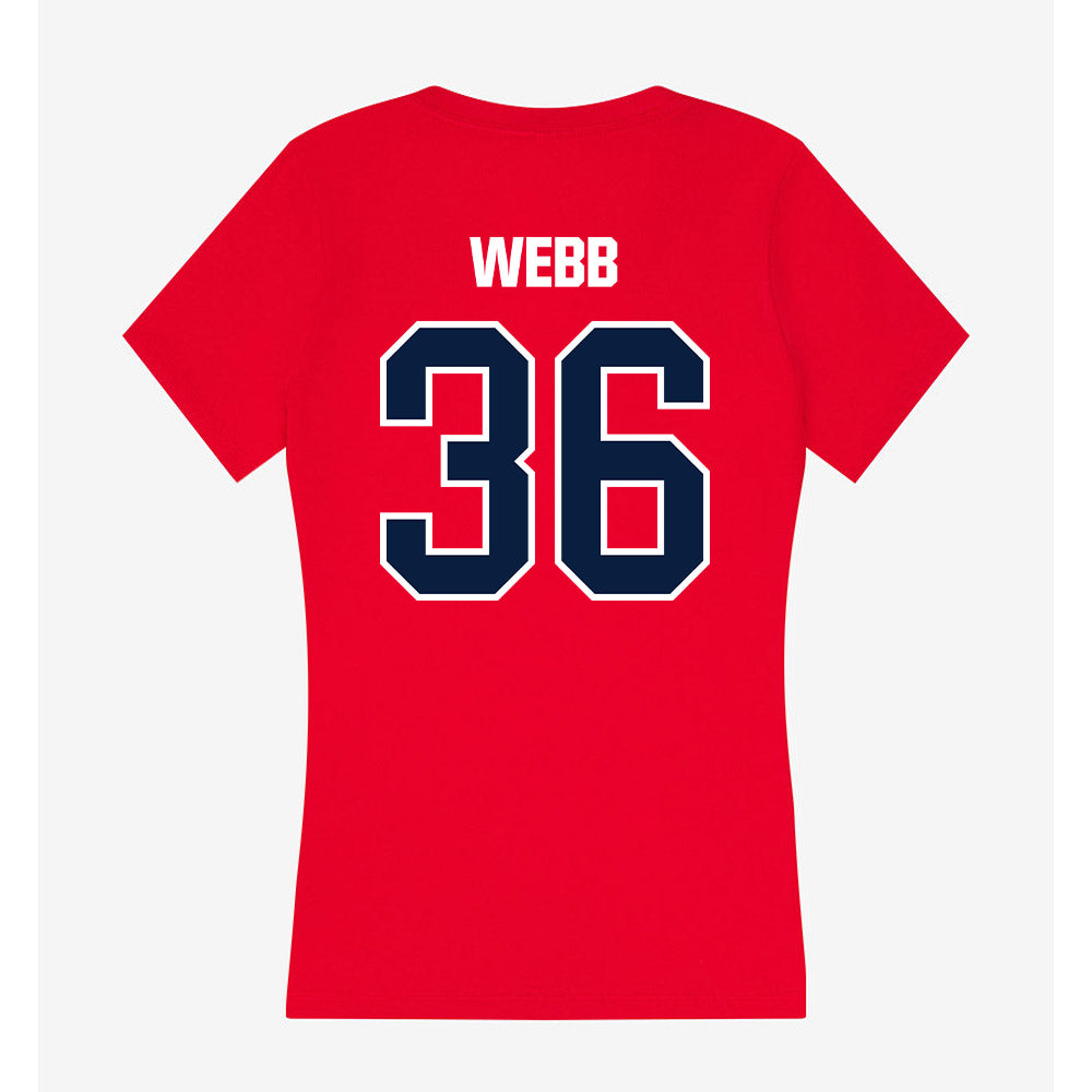 Liberty - NCAA Baseball : Joseph Webb - Women's V-Neck T-Shirt-1