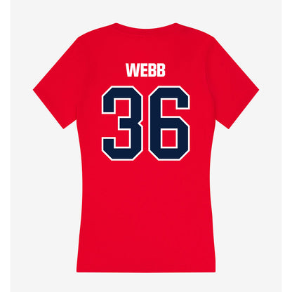 Liberty - NCAA Baseball : Joseph Webb - Women's V-Neck T-Shirt-1