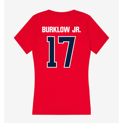 Liberty - NCAA Football : Bo Burklow Jr. - Women's V-Neck T-Shirt-1