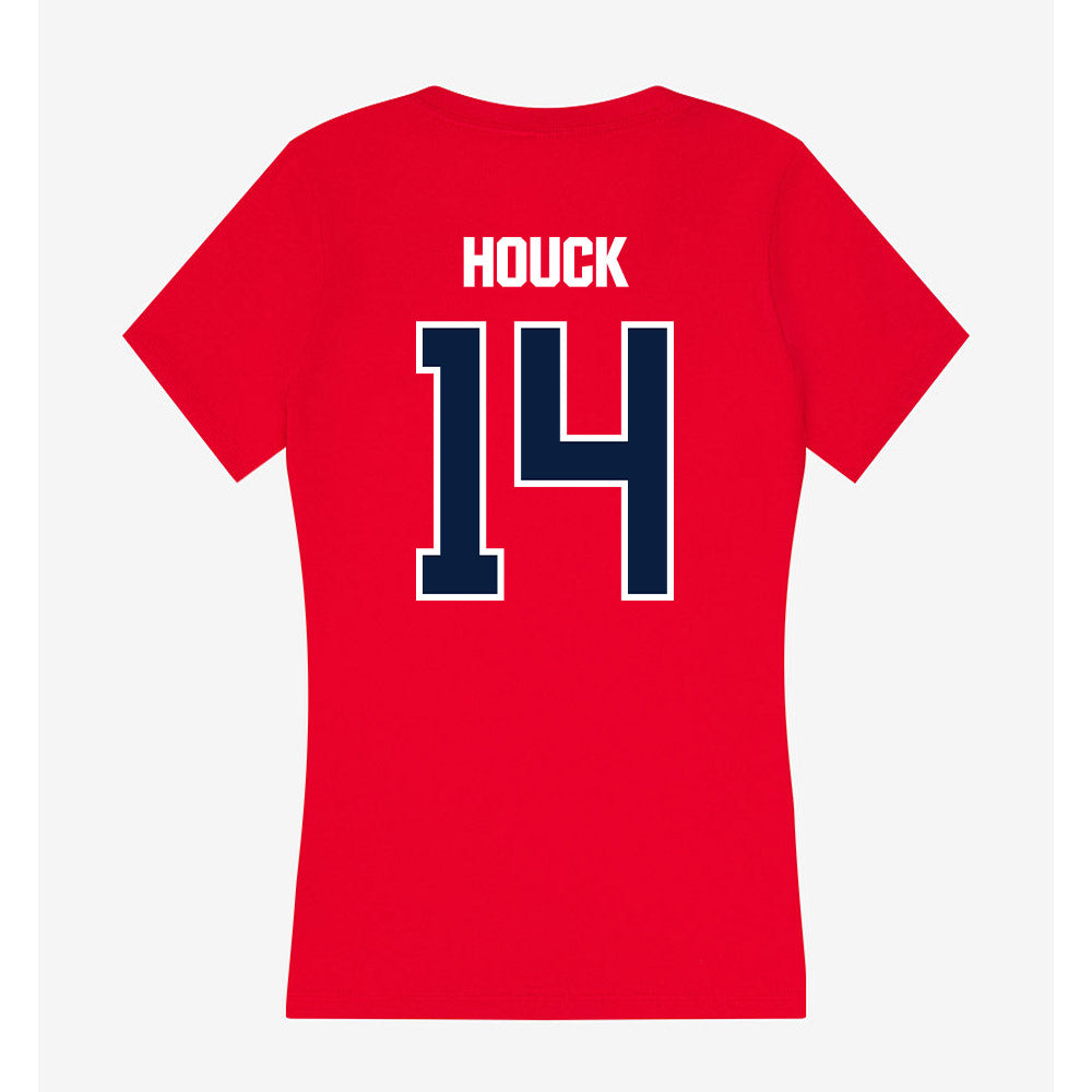 Liberty - NCAA Football : Ethan Houck - Women's V-Neck T-Shirt-1