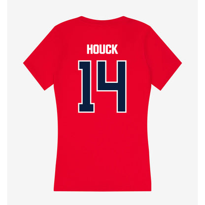Liberty - NCAA Football : Ethan Houck - Women's V-Neck T-Shirt-1