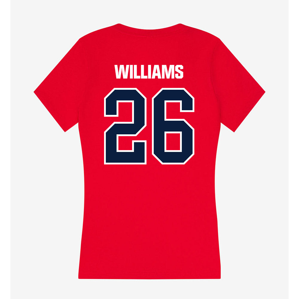 Liberty - NCAA Football : Amarian Williams - Women's V-Neck T-Shirt-1