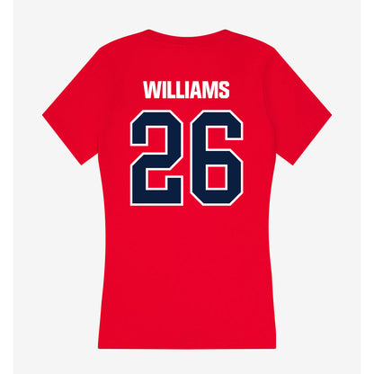 Liberty - NCAA Football : Amarian Williams - Women's V-Neck T-Shirt-1