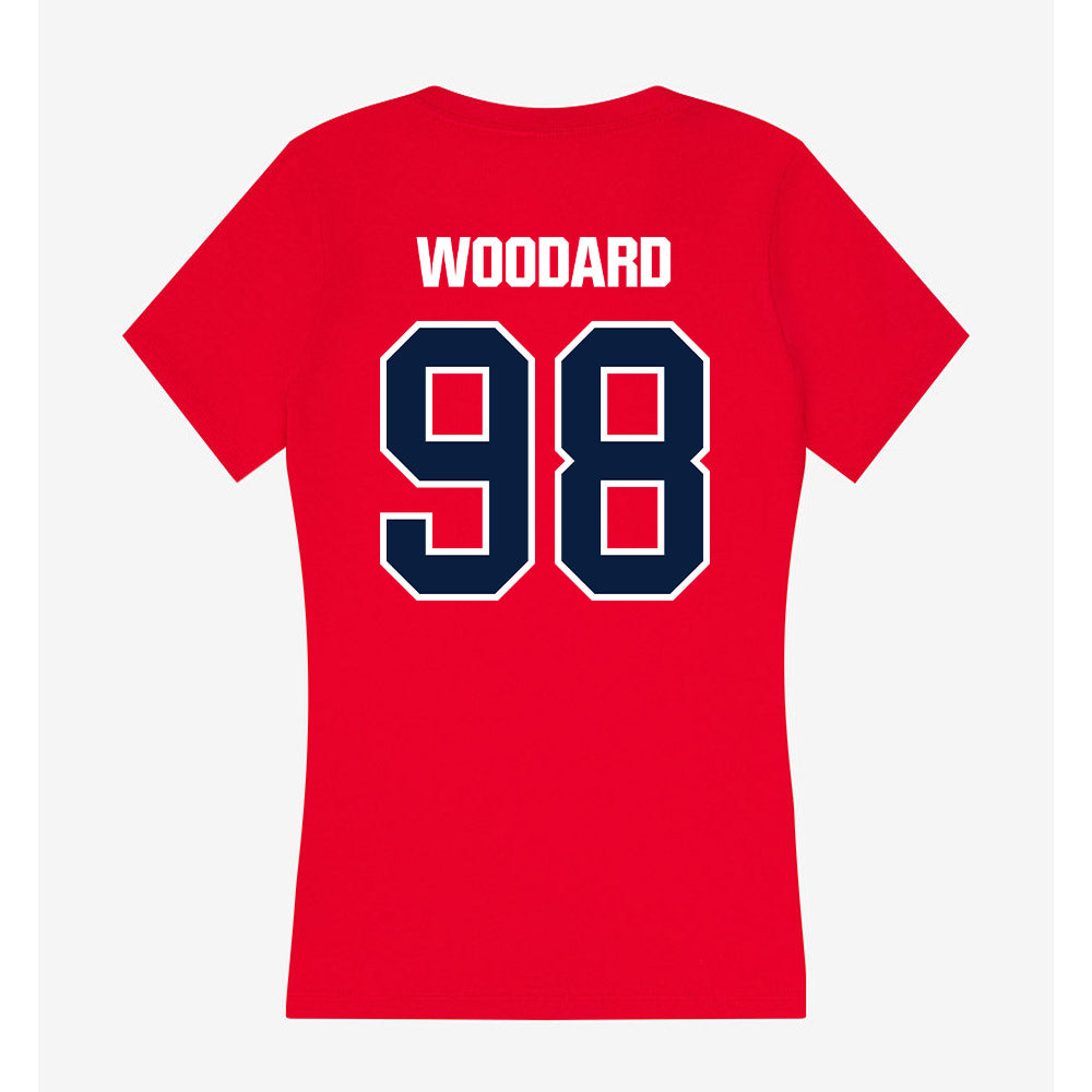Liberty - NCAA Football : Weston Woodard - Women's V-Neck T-Shirt-1