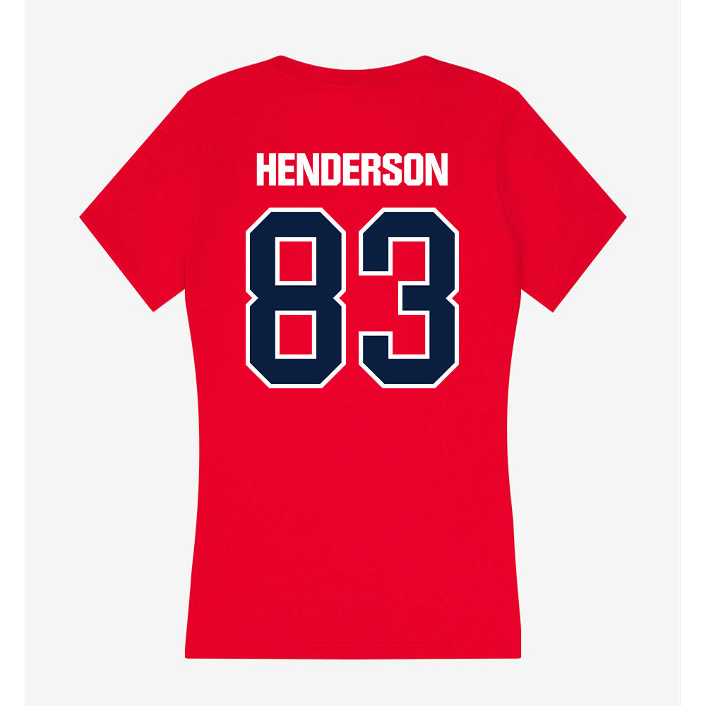 Liberty - NCAA Football : Austin Henderson - Women's V-Neck T-Shirt-1