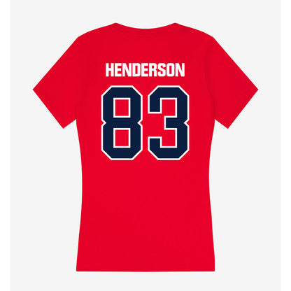 Liberty - NCAA Football : Austin Henderson - Women's V-Neck T-Shirt-1