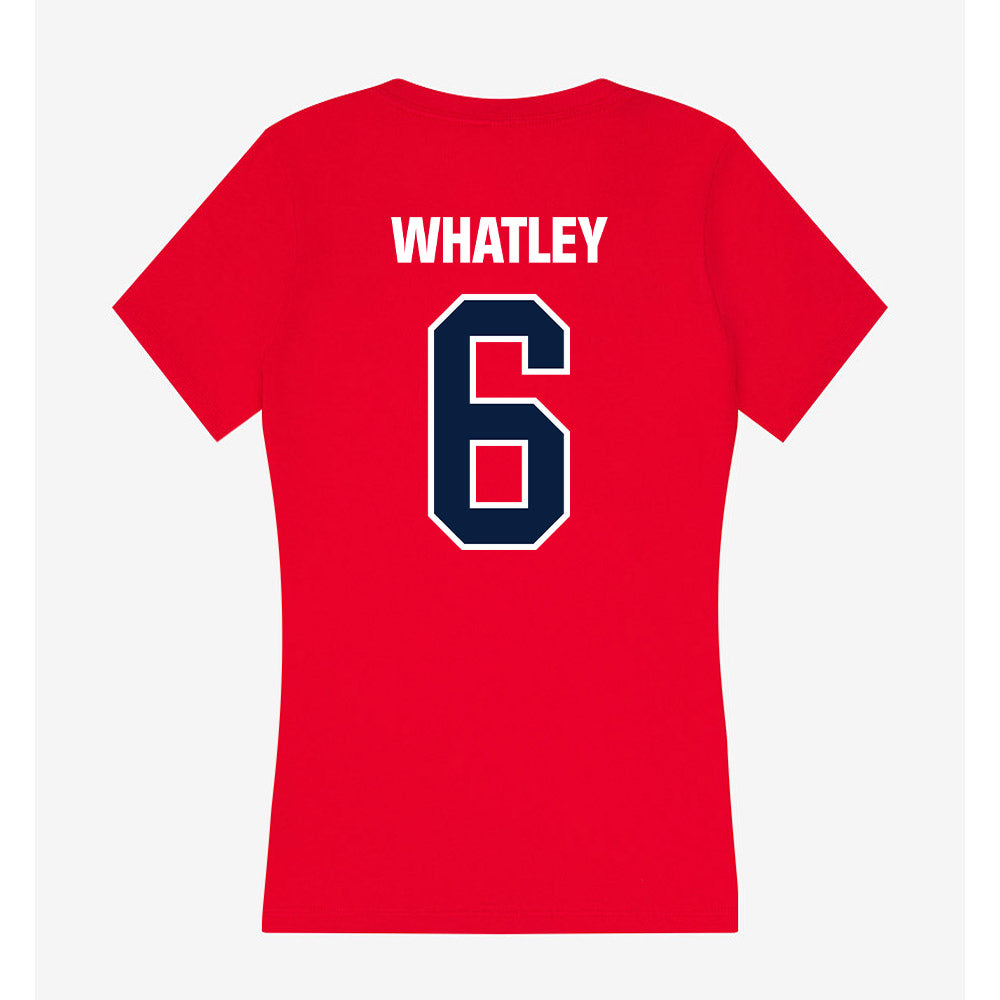 Liberty - NCAA Softball : Savanah Whatley - Women's V-Neck T-Shirt-1