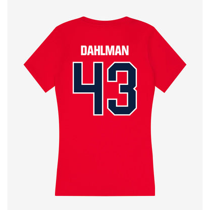 Liberty - NCAA Baseball : Brandon Dahlman - Women's V-Neck T-Shirt-1