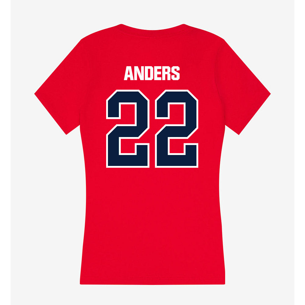 Liberty - NCAA Softball : Camden Anders - Women's V-Neck T-Shirt-1