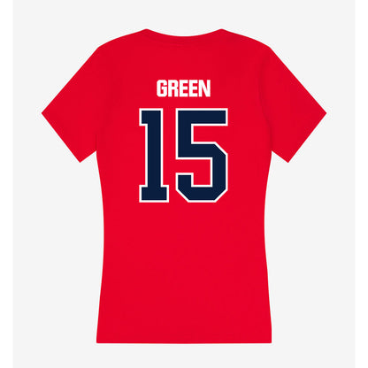 Liberty - NCAA Football : Brylan Green - Women's V-Neck T-Shirt-1