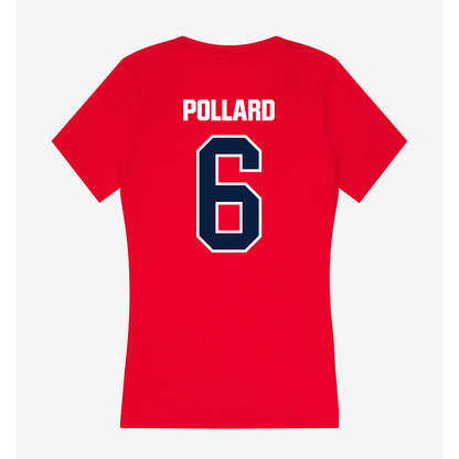 Liberty - NCAA Football : Micah Pollard - Women's V-Neck T-Shirt-1