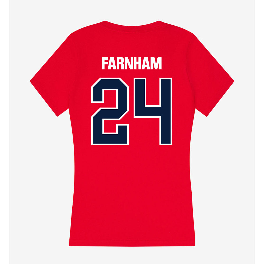 Liberty - NCAA Women's Soccer : Sammy Farnham - Women's V-Neck T-Shirt-1