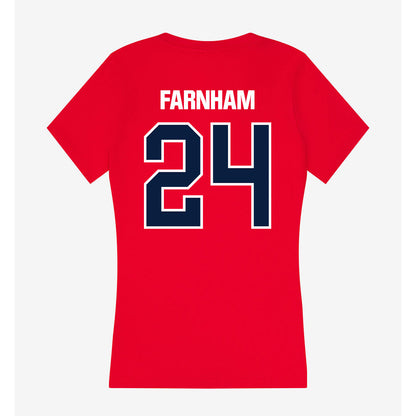 Liberty - NCAA Women's Soccer : Sammy Farnham - Women's V-Neck T-Shirt-1