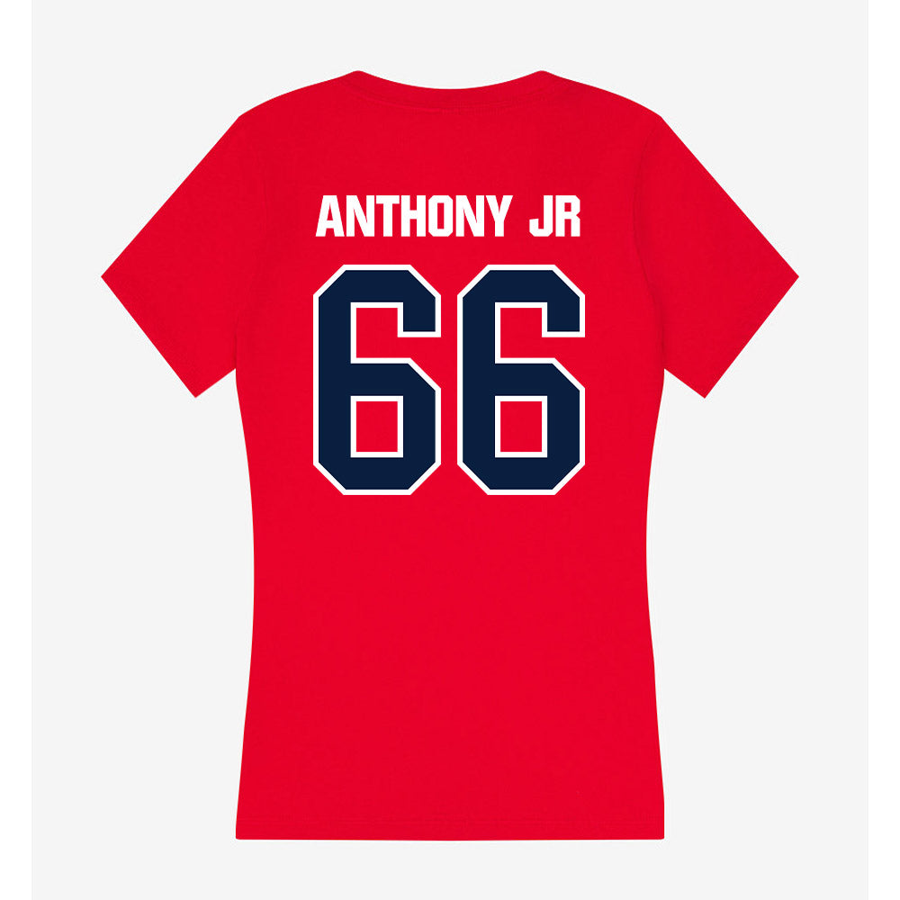 Liberty - NCAA Football : Erwil Anthony Jr - Women's V-Neck T-Shirt-1