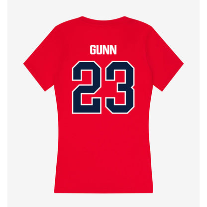 Liberty - NCAA Football : Myke Gunn - Women's V-Neck T-Shirt-1