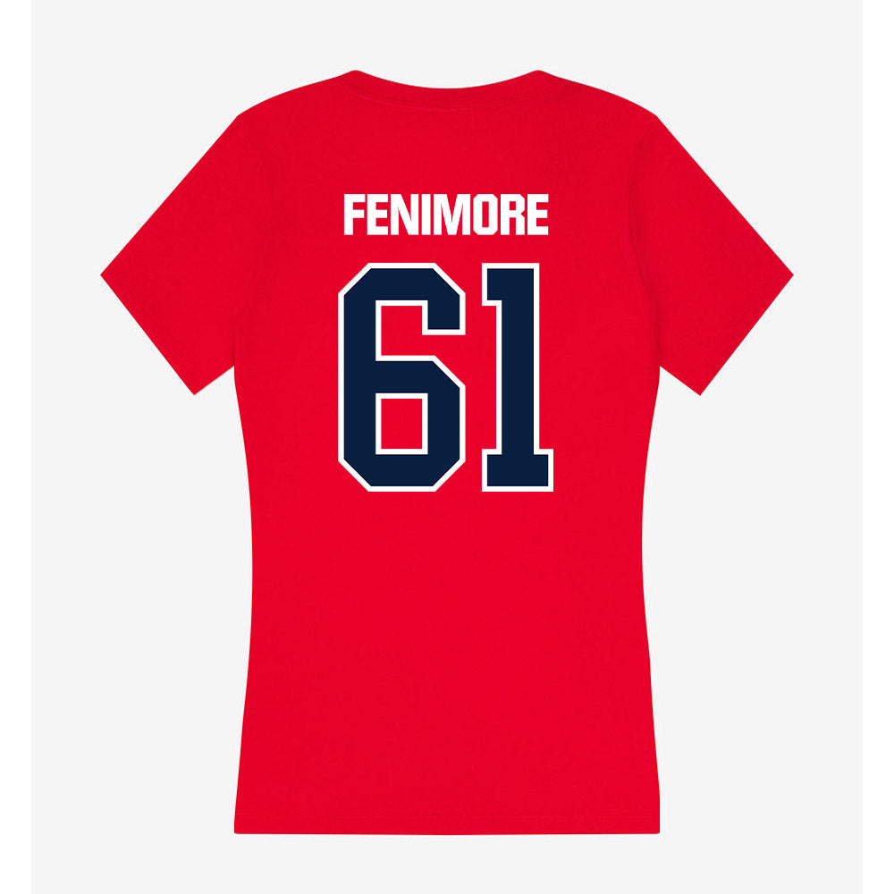 Liberty - NCAA Football : Aaron Fenimore - Women's V-Neck T-Shirt-1