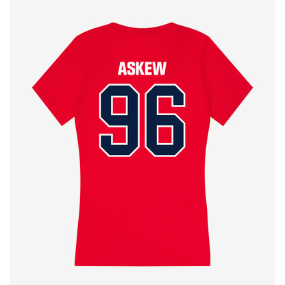 Liberty - NCAA Football : Gavin Askew - Women's V-Neck T-Shirt-1